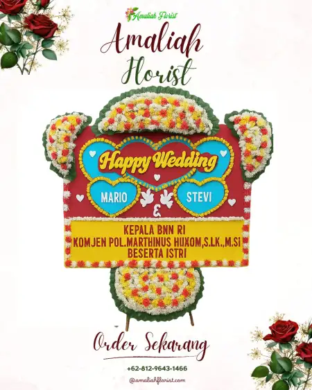 Papan Bunga Pernikahan Mlinjeng